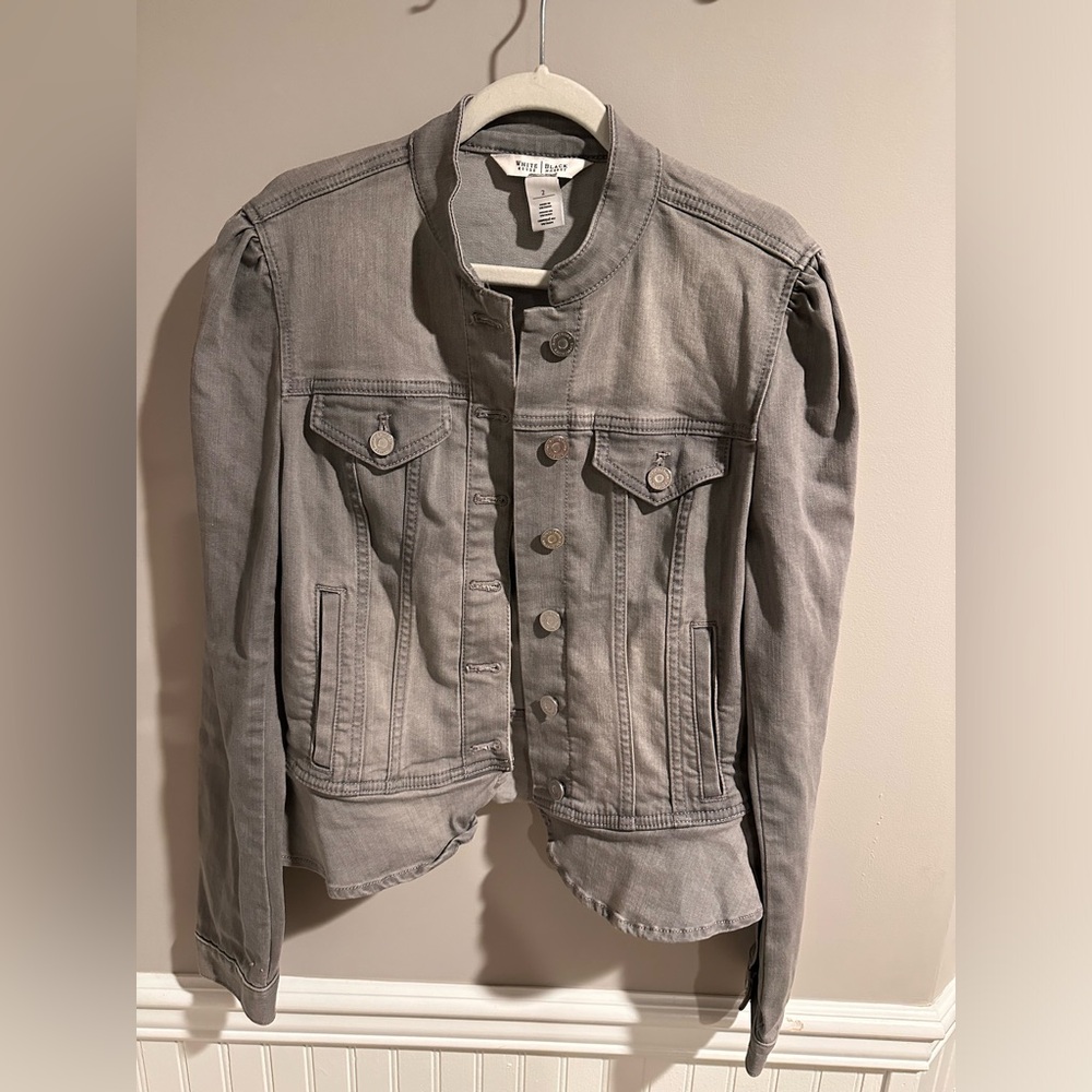 Gray White House Black Market Jacket